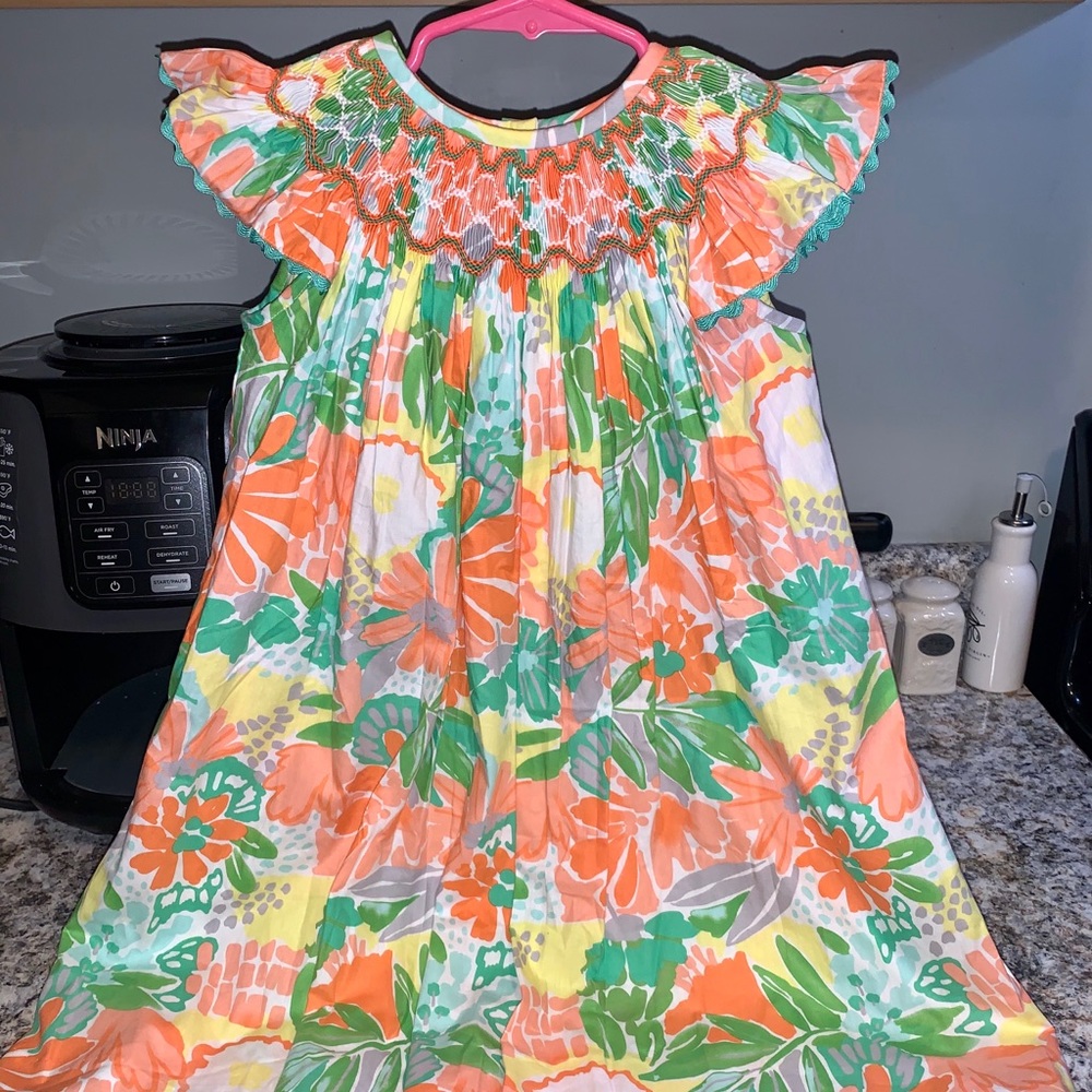 3T Smocked Tropical Dress